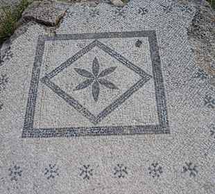 Freigelegtes Fußbodenmosaik