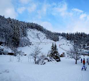 Blick auf den Skihang