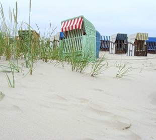 Strand an der Seebrücke in Heringsdorf