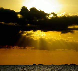 Zachód słońca w drodze powrotnej z Ang Thong