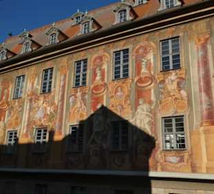 Fassadenbemalung an Alten Rathaus von Bamberg