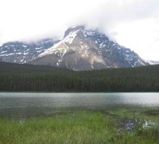 Mt. Chephren vor einem der Waterfowl Lakes