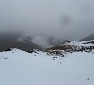 Die Wolken hängen tief