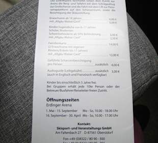 Info Flyer Erding Arena