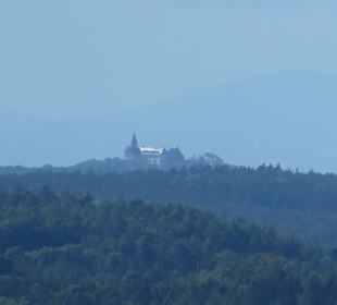 Blick von der Veste Coburg zur Veste Heldburg