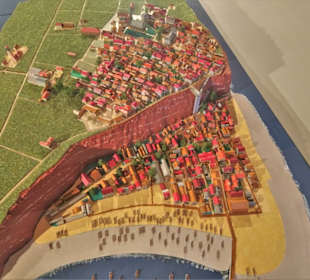 Diorama von Helgoland zur Kaiserzeit