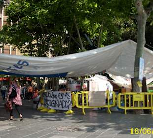 Protestcamp auf der Placa Espanya