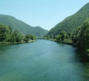 Die Brenta, in der Nähe von Bassano del Grappa