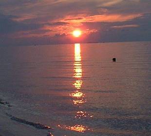 Sonnenuntergang im Hotel Carawia