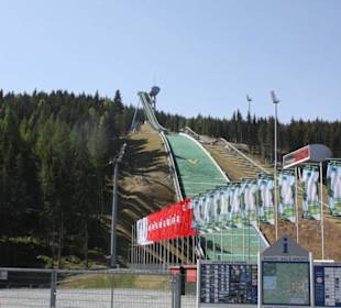 Info Tafel auf dem Parkplatz & Schanze