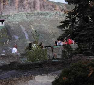 Hochschaubahn in Fahrt