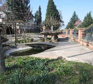 Gartenanlage mit Teich
