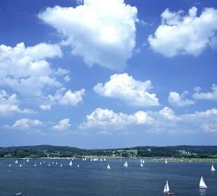 Talsperre Pöhl, baden, Boot fahren...