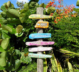 Wegweiser am Eingang