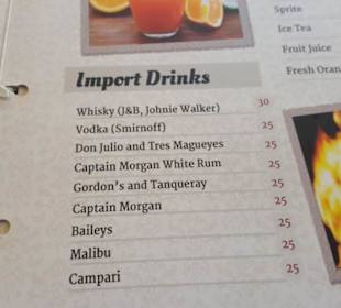 Speisenkarte...