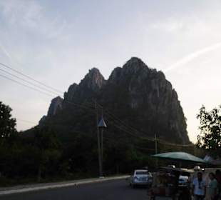 Blick von den "Affen" zum Kalksteinfelsen