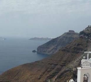 Widok z Kaldery na Santorini
