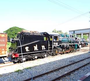 Dampflok für die Lasershow, Brücke am Kwai