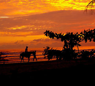 Zachód słońca na plaży