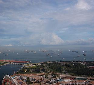 Aussicht vom Skypark, Marina Bay Sands