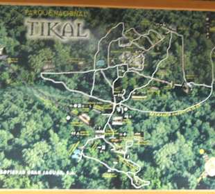 Übersichtskarte von Tikal