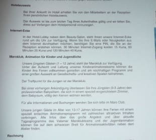 Hotel-Infomappe