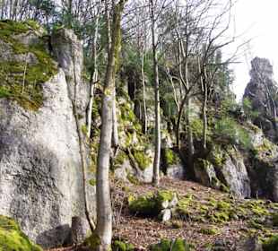 Die obersten Felsformationen