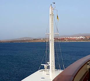 Blick vom Schiffsbalkon