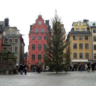 Schöne Häuser auf einem Platz