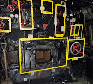 Steuerstand einer Dampflok