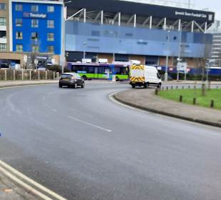 Auf dem Weg zum Stadion