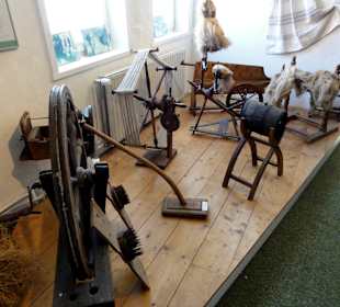 Spinnräder im Heimatmuseum Homberg