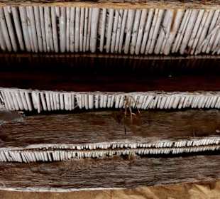 Restaurierte Holzdecke