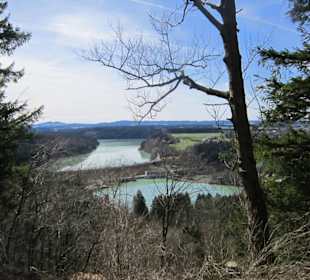 Blick auf den Lechstausee vom Kalvarienberg