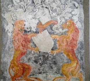 Alte Wandmalerei in der Veste Heldburg