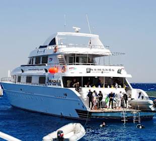 Ein Schnorchelboot unter vielen