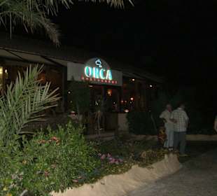 Fischrestaurant bei Nacht