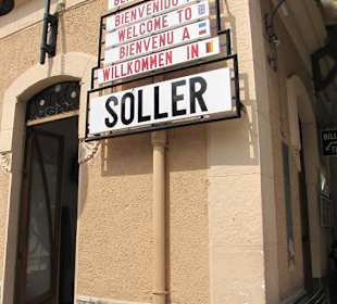 Bahnhofsschild Sóller