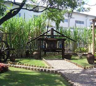 alte Geräte vor der Rumfabrik