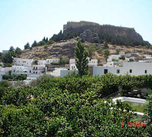 Ausblick auf die Akropolis von Lindos