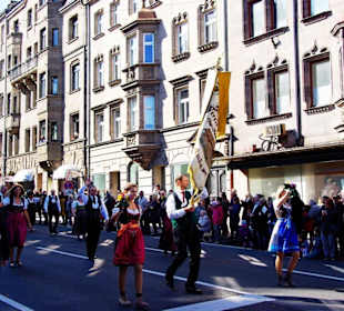 Bierführerverein 1892 Fürth Fußgruppe 2Pferdegesp.