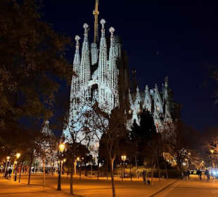 Sagrada Familia bei Nacht