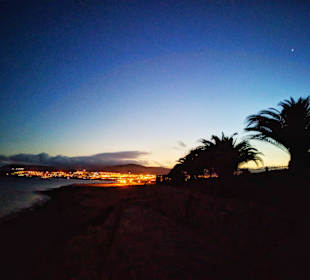 Abend Spaziergang Blick auf Costa Calma