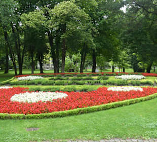 Unterwegs im Kurpark von Bad Mergentheim