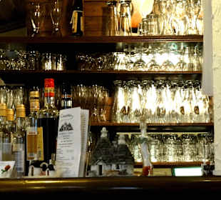 Die Theke der Pizzeria