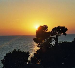 Sonnenuntergang von der Kirche St. Euphemie aus