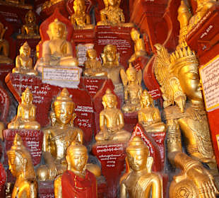 Buddhas mit verschiedene Haltungen