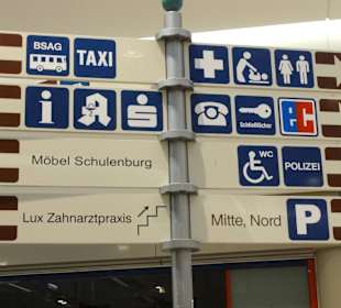 Wegweiser im Weserpark