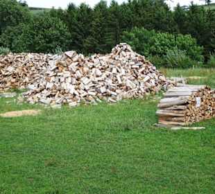 Die Holzvorräte des Museums-Sägewerkes