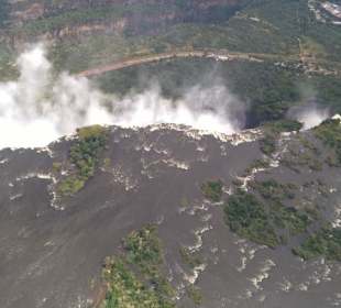 Überflug der Victoria Wasserfälle
